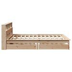 vidaXL Lit bibliothèque sans matelas 140x200 cm bois massif de pin