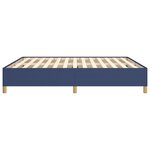 vidaXL Cadre de lit bleu 160x200 cm tissu