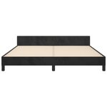 vidaXL Cadre de lit sans matelas noir 160x200 cm velours