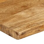 vidaXL Dessus de table 50x40x3 8 cm bord vivant bois massif manguier
