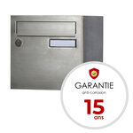 Boite aux lettres Rivage 1 porte inox brossé