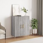 vidaXL Buffet sonoma gris 69 5x34x90 cm bois d'ingénierie