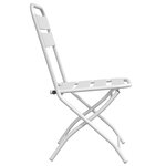 vidaXL Chaises de jardin pliantes 2 Pièces Blanc Acier