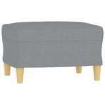 vidaXL Ensemble de canapés 3 Pièces avec coussins Gris clair Tissu