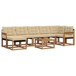 vidaXL Ensemble de canapés d'extérieur 8 pc Naturel et Beige