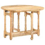 vidaXL Table à manger Rond 110x76 cm Bois de manguier massif