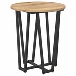 Table d'appoint vidaXL 2 pièces en chêne fait main  bois reconstitué et métal