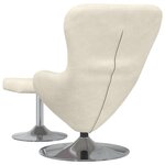 vidaXL Fauteuil œuf 2 Pièces Crème 63 x 73 x 90 cm Velours