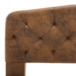 vidaXL Cadre de lit Marron Similicuir daim 180x200 cm