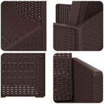 vidaXL Chaises de jardin salle à manger 2 Pièces Marron PP