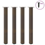 vidaXL Pieds de table de bar 4 pièces Acier naturel 90-92 cm Acier