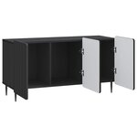 vidaXL Meuble TV 99 x 34 5 x 52 cm Noir Bois d'ingénierie