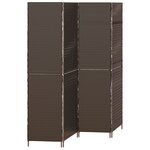Paravent vidaXL 4 Panneaux Pliable Marron 195x180 cm Rattan Synthétique