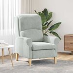vidaXL fauteuil Gris clair 76 x 94 x 102 cm Velours