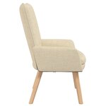 Fauteuil relaxant vidaXL en tissu crème