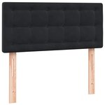 vidaXL Sommier à lattes de lit avec matelas noir 80x220 cm velours