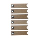 300 étiquettes kraft 5 cm - Fanion