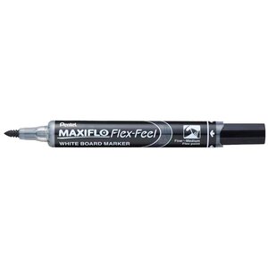 Marqueur pour tableau blanc maxiflo flex-feel  noir x 12 pentel