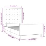 vidaXL Cadre de lit avec tête de lit Rose 90x200 cm Velours