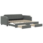 vidaXL Lit de jour avec gigogne et tiroirs sans matelas 90x200 cm
