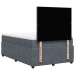 vidaXL Sommier à lattes de lit et matelas gris foncé 120x190cm velours