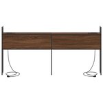 vidaXL Headboard de Rangement avec Station de Charge Chêne marron