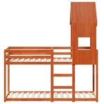 vidaXL Lit superposé sans matelas cire marron 75x190 cm pin massif