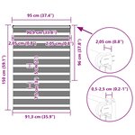 vidaXL Store zèbre marron sable largeur du tissu 90 9 cm polyester