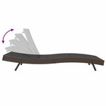 vidaXL Chaise longue 1-personne Marron 70 x 197 x 82 cm