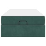 vidaXL Cadre de lit avec matelas avec matelas 2 Pièces Vert Velours