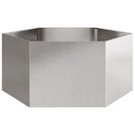 vidaXL Jardinière hexagone 104x90x45 cm acier inoxydable