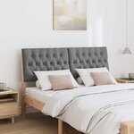 vidaXL Tête de lit capitonnée Gris foncé 150 cm Pin massif