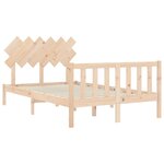 vidaXL Cadre de lit avec tête de lit 120x200 cm bois massif