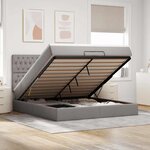 VidaXL Cadre de lit ottoman avec matelas taupe 160x200 cm tissu