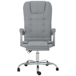 vidaXL Fauteuil de massage inclinable de bureau Gris clair Tissu