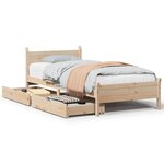 vidaXL Cadre de lit sans matelas 90x190 cm bois de pin massif