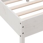 vidaXL Cadre de lit sans matelas blanc 90x190 cm bois de pin massif