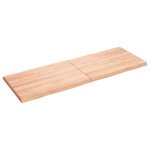 vidaXL Dessus de table bois massif traité bordure assortie