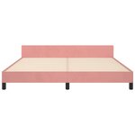 vidaXL Cadre de lit sans matelas rose 160x200 cm velours