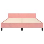 vidaXL Cadre de lit et tête de lit sans matelas rose 140x200cm velours