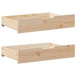 vidaXL Cadre de lit avec tiroirs sans matelas 140x190 cm