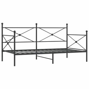 vidaXL Lit de jour sans matelas noir 100x190 cm acier