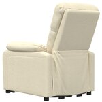 vidaXL Fauteuil inclinable électrique Crème Tissu