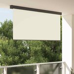 vidaXL Store Roulant Extérieur Rayé Réglable Crème 220 x 250 cm tissu
