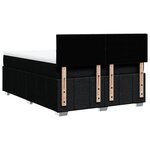 vidaXL Sommier à lattes de lit avec matelas Noir 140x190 cm Tissu
