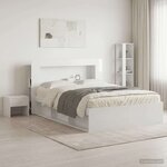 vidaXL Cabinet de Tête de Lit Blanc brillant Bois d’ingénierie