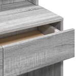 vidaXL Coiffeuse avec miroir sonoma gris 80x41x144 5 cm