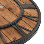 vidaXL Horloge murale vintage à quartz Bois et métal 60 cm XXL