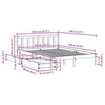 vidaXL Cadre de lit sans matelas 140x190 cm bois de pin massif