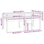 vidaXL Lit haut sans matelas 80x200 cm bois de pin massif